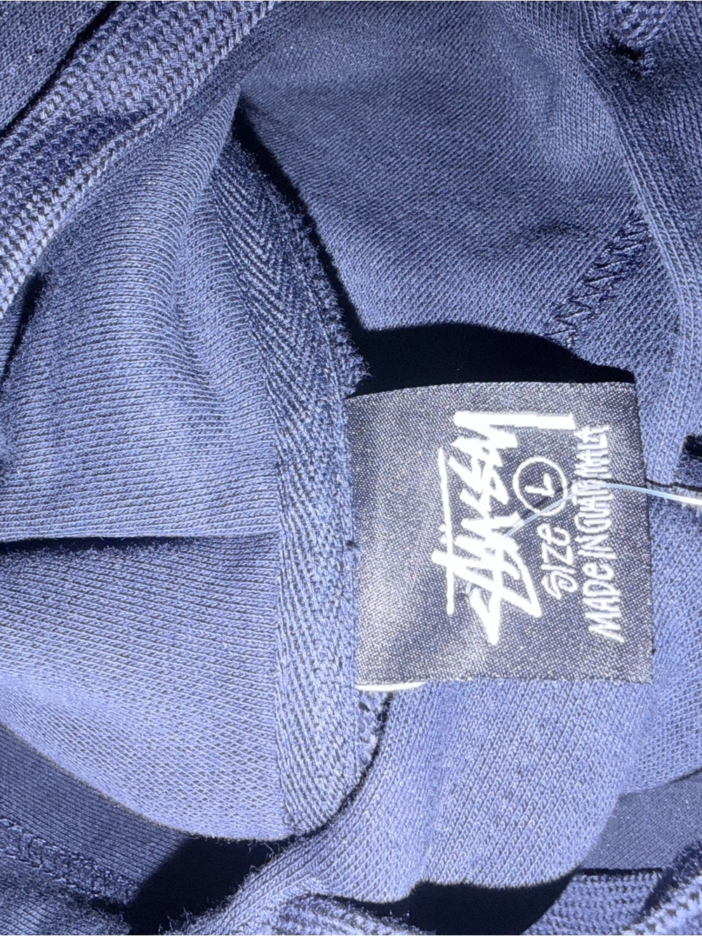 Stussy Amsterdam Dark blue hoodie - Size L - Picture 3 of 4